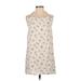 American Eagle Outfitters Casual Dress - Shift Halter Sleeveless: Ivory Floral Dresses - Women's Size X-Small