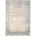 Blue 114 x 79 x 0.32 in Area Rug - 17 Stories Amalan Oriental Machine Made Area Rug in Ivory/Viscose | 114 H x 79 W x 0.32 D in | Wayfair