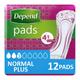 Depend Pads Normal Plus (366ml) 12 Pack