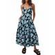 Free People Womens Black Finer Things Printed Midi Dress