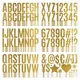 Autocollants de lettre de l'alphabet doré autocollants en vinyle auto-adhésifs scrapbooking de