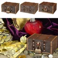 Boîte de rangement de bijoux en bois rétro coffre de poitrine Vintage décoration de mariage