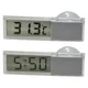Mini horloge électronique de voiture numérique/thermomètre numérique à affichage LCD Transparent