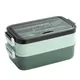 Boîte à Bento en acier inoxydable pour adultes et enfants boîte à déjeuner à 2 couches conteneur