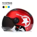 Casque de Moto pour Scooter Électrique Protection Solaire Modulable Demi-Visage de Sécurité