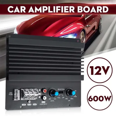 Panneau d'amplification Audio de voiture 600W 12V 28-160KHz pour haut-parleur de Subwoofer