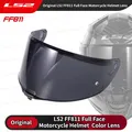 LS2-Visières pour casque de moto intégral lentille de document noir argent original FF811