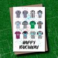 Newcastle Utd Birthday Card - Retro Shirt Football