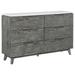 Coaster Furniture Nathan 6-drawer Dresser White Marble and Grey