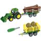 Theo Klein John Deere Traktor Mit Holz Und Heuwagen