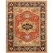 Pasargad Home Serapi Hand-Knotted Rust/Navy Wool Area Rug