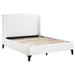 Coaster Furniture Mosby Upholstered Curved Headboard Platform Bed White And Light Grey