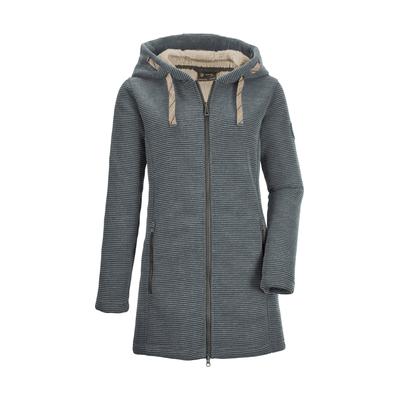 Fleecejacke "GW 54 WMN KNTFLC PRK", Damen, Gr. 42, blau (graublau), Oberstoff: Oberseite: 80% Polyester, 20% Viskose, Rückseite: 100% Polyester, G.I.G.A. DX BY KILLTEC, sportlich, Jacken, Windabweisender Damen Strickfleeceparka mit Kapuze und... Image