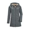 Fleecejacke "GW 54 WMN KNTFLC PRK", Damen, Gr. 44, blau (graublau), Oberstoff: Oberseite: 80% Polyester, 20% Viskose, Rückseite: 100% Polyester, G.I.G.A. DX BY KILLTEC, sportlich, Jacken, Windabweisender Damen Strickfleeceparka mit Kapuze und...