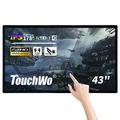 TouchWo 43 inch Interactive Touchscreen Monitor, Android 11.0 Smart Board, RK3568 RAM 4G & ROM 32G, 16:9 FHD 1080P Electronic Whiteboard, All-in-One PC for Industrial, Office and Classroom