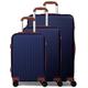 CALDARIUS Suitcase Set | Hard Shell Suitcase | Lightweight | 3 Digit Combination Lock | 4 Dual Spinner Wheels | 3 Pcs suitcases & Travel Bags | Luggage Sets (Navy Blue, 3 Piece Full Set)