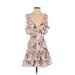 La Maison Talulah Casual Dress - Mini: Pink Floral Dresses - Women's Size X-Small