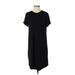 Lucky Brand Casual Dress - Shift Crew Neck Short sleeves: Black Print Dresses - Women's Size Small