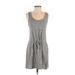 Gap Casual Dress - Mini Scoop Neck Sleeveless: Gray Print Dresses - Women's Size X-Small