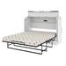 Bestar Nebula Storage Platform Bed Upholstered/Metal in White | 45.3 H x 60.3 W x 24.2 D in | Wayfair WY125193-000017