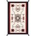 Brown 72 x 49 x 0.1 in Area Rug - Pasargad Rectangle Tuscany Southwestern Handmade Flatweave Area Rug in Red/White/ | Wayfair PNT-319 4x6