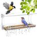 Arlmont & Co. Anashe Tray Bird Feeder Plastic | 5.7 H x 11.6 W x 4.3 D in | Wayfair B82E7C0BD3084887A5FB936EE9D31FB2