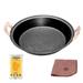 Wangyuanji 14.2" Handmade Non Stick Double-Ear Frying Pan, Uncoated Cast Iron Skillet Wok for Outdoor BBQ in Black | Wayfair JP36