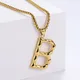New Big A-Z Letters Necklace Women Men Stainless Steel Gold Color Initial Pendant Necklaces Chain