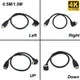 0.5/1.5M HDMI TO HDMI Cable MALE HD /Left/Right UP Down 90 Degree Angle High Speed 4K 90 V1.4