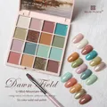 16 Colors Summer Pudding Gel Nail Polish Palette Japanese Solid Cream Gel Mud Transparent Jelly Semi