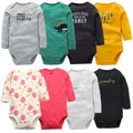 3/6 PCS Baby Boys Girls Bodysuits Long Sleeve Stripe 100% Cotton Baby Clothes 0-24 Month Newborn