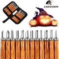 12pcs/set Wood Handle Wood Carving Chisel Scalpel Tools Set Cutter Wood Carving Knife Set Hand Tool