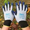 QearSafety Garden Work Gloves Fully latex Coated Fully Dirty/Mud/Water Proof Palm Sandy Latex For