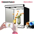 Yizhestudio 60cm Photo Studio Box Led Lightroom Dimmable Folding Softbox Light Tent with 4 Colors