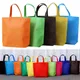 Reusable Canvas Cotton Fabric Shopper Bag Women Tote Shoulder Non-woven Environmental Case Organizer