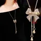 Großhandel neue Mode Vintage Schmuck Halskette lange Schleife Stil für Damen Dekorationen Anhänger