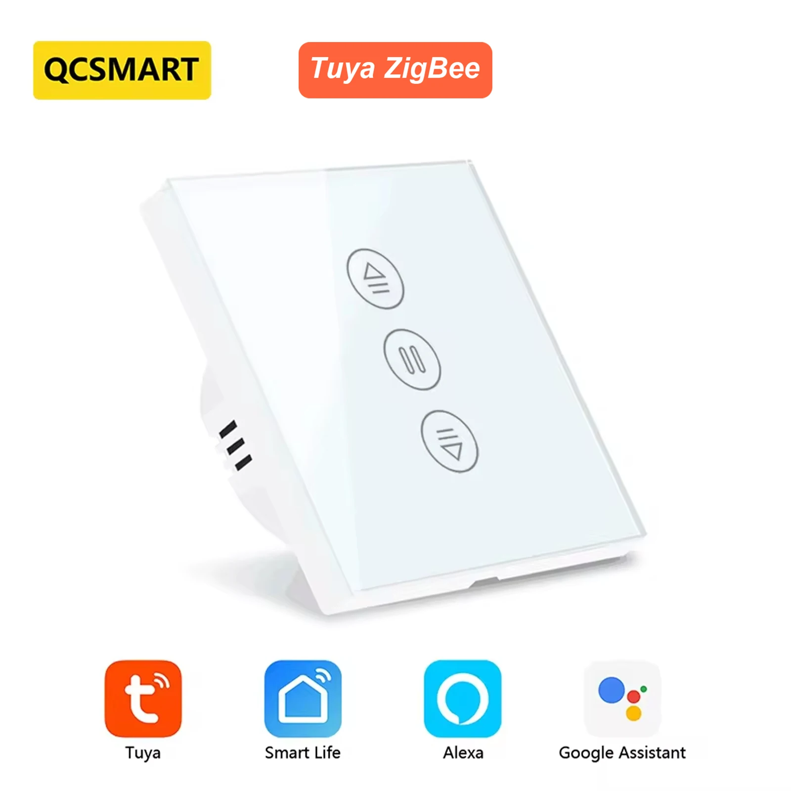 Tuya Smart ZigBee 3,0 EU Vorhang Jalousien Touch Schalter für Elektrische Rollladen motor Google Alexa Sprachsteuerung Home Automatio Image