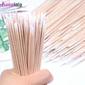 Großhandel 300/pcs Holz Augenbrauen Augen linie Wattes täbchen Lip gloss Tupfer Reinigung Banboo