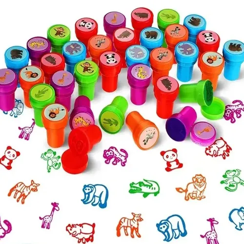 10 stücke Verschiedene Briefmarken für Kinder Selbst-tinte Briefmarken Kinder Spielzeug Briefmarken