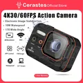 CERASES Actioncam 4K 60FPS wifi mit Fernbedienung 30m Wasserdichte 170° Weitwinkel Actioncam Dash