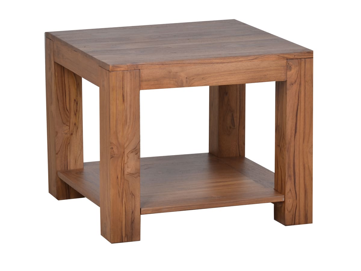 MiaMöbel Couchtisch Bagra 55x55cm Massivholz Teak Modern Indien Indisch