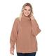 Trendyol Damen Rollkragenpullover in Übergröße Sweatshirt, Camel, 48