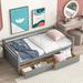 Twin Size Storage Daybed with 2 Drawers, Grey