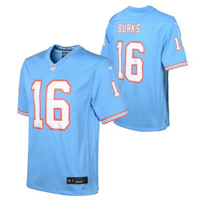 Tennessee Titans Nike Oilers Throwback Game Ausweichtrikot – Hellblau – Treylon Burks – Jugend Image
