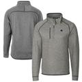 Men's Cutter & Buck Gray UTSA Roadrunners Big Tall Mainsail Sweater-Knit Half-Zip Pullover Jacket