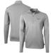 Men's Cutter & Buck Silver Philadelphia Eagles Gridiron Classics Big Tall Virtue Eco Pique Recycled Quarter-Zip Pullover Top