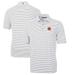 Men's Cutter & Buck Gray Cincinnati Bengals Throwback Logo Virtue Eco Pique Stripe Recycled Big Tall Polo