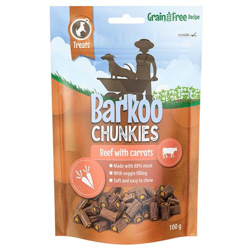 6x 100g Chunkies Gefüllte Sticks: Rind & Karotte Barkoo Hundesnacks