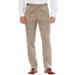 Men's Big & Tall KS Signature No Hassle® Classic Fit Expandable Waist Plain Front Dress Pants by KS Signature in Taupe (Size 52 38)