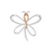 Women's 10K Rose Gold Over Silver Diamond-Accented Dragonfly Pendant by Haus of Brilliance in Rose Gold